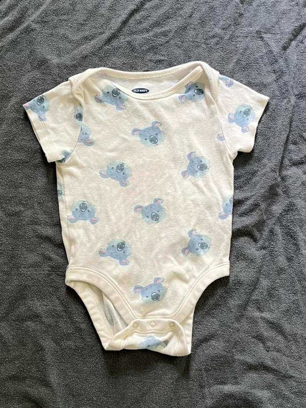 Old Navy baby short sleeve onesie with koala print